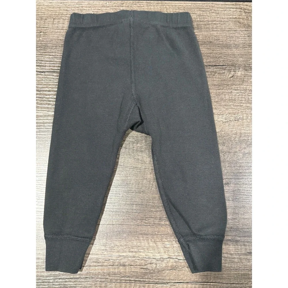 Hanna Andersson Pajama Pants Kids 18-24M Black Skeleton Bone Spooky EUC